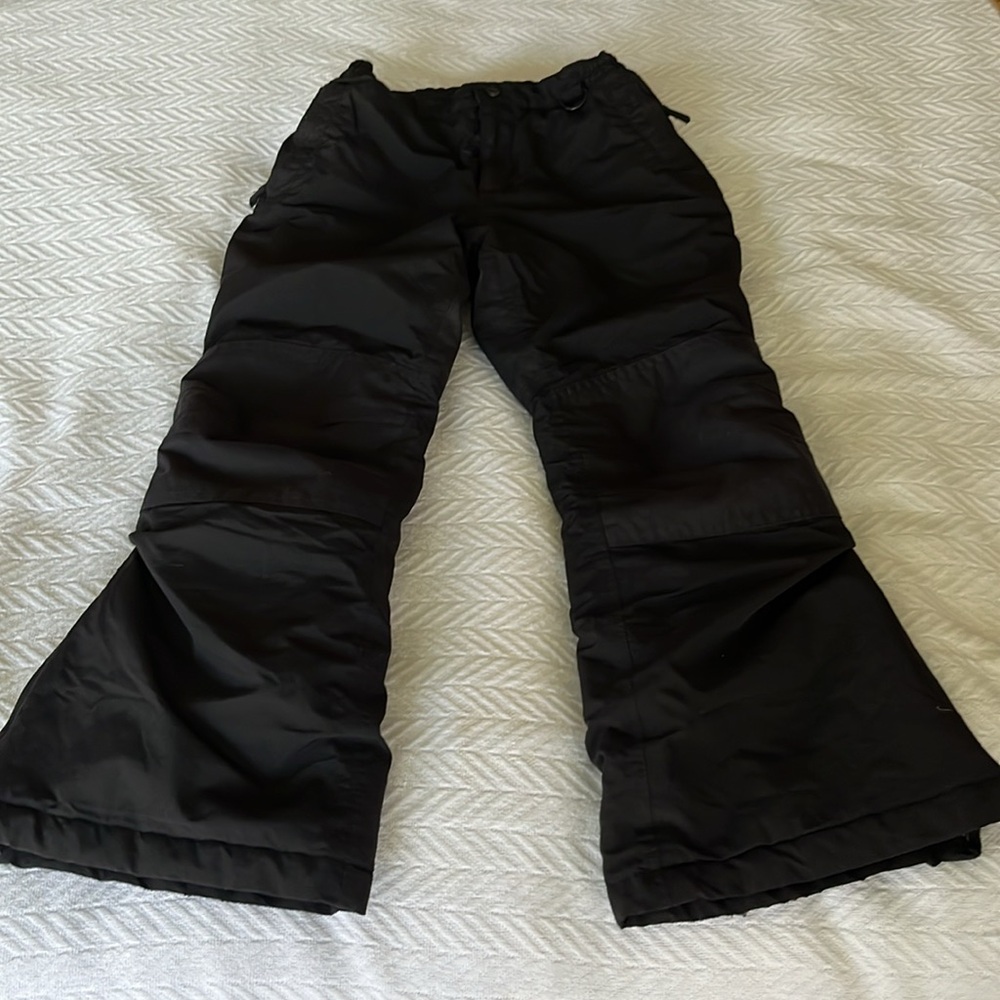 Lands’ End Kids’ Black Snow Pants Grow-A-Longs 8
